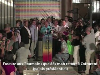 Le président roumain échappe à la destitution