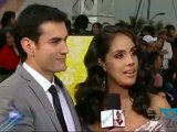 David Zepeda @davidzepeda1 y Sandra Echeverría en la alfombra verde LG