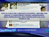 David Zepeda @davidzepeda1 y Sandra Echeverría envían mensajes por twitter sobre Pedro