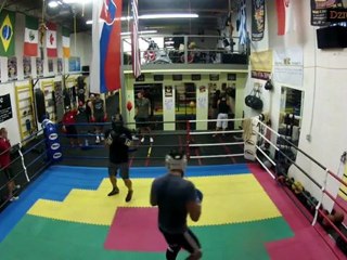 Boxing sparring at Dziubek Gym July 25th 2012 Chicago Illinois GoPro
