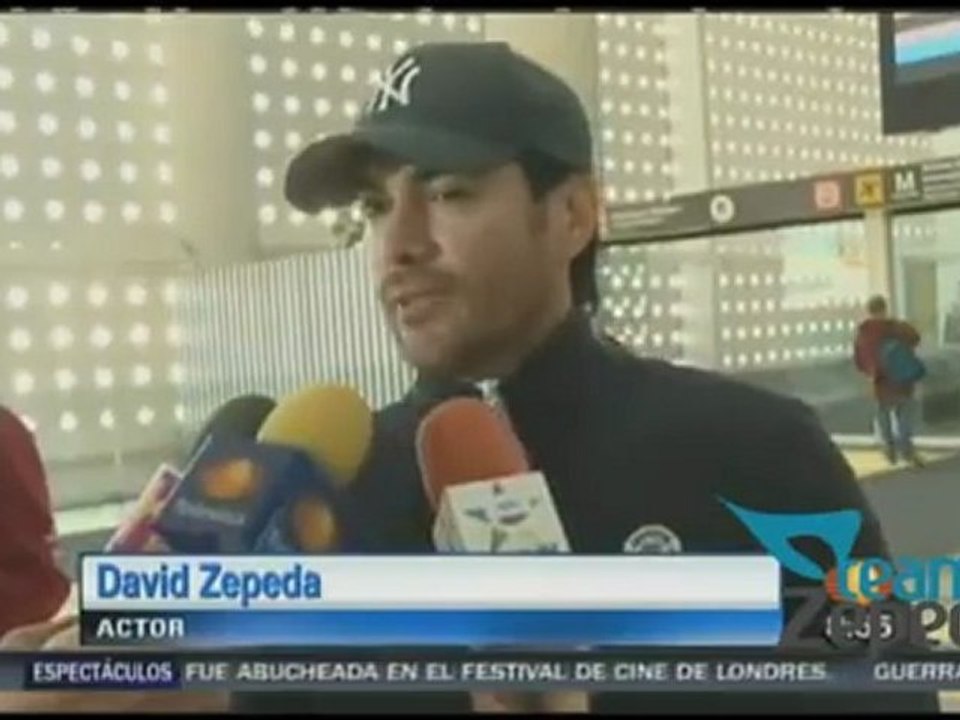 David Zepeda @davidzepeda1, Angelique Boyer y Mark Tacher rumbo a Mérida para iniciar grabaciones