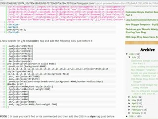 Adding Prettify Syntax Highlighter into Blogger