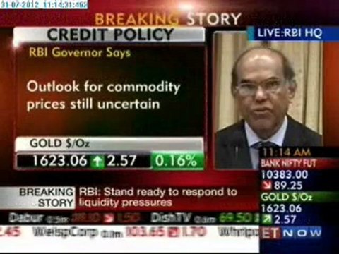 RBI Governor ,Dr. Subbarao, Announcing Credit Policy
