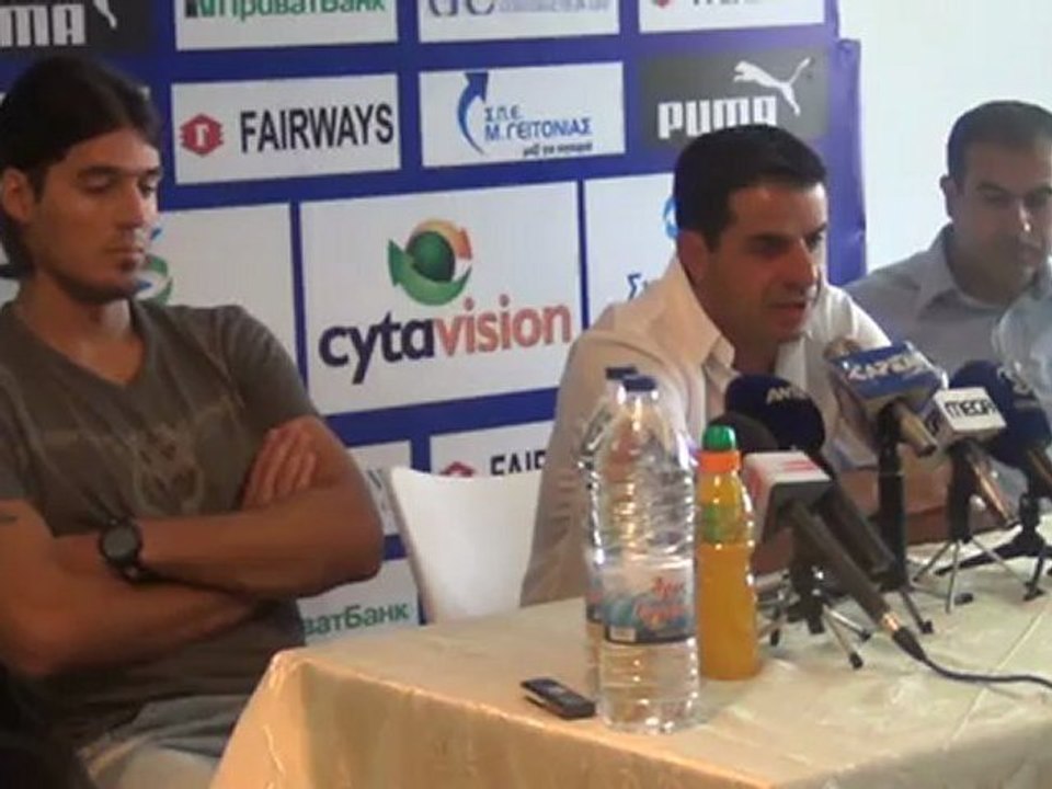 Πάμπος Χριστοδούλου Διάσκεψη ΑΕΛ-Παρτίζαν (2)