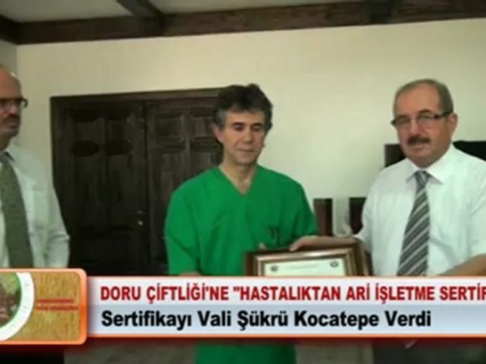 DORU ÇİFTLİĞİ’NE “HASTALIKTAN ARİ İŞLETME SERTİFİKASI”