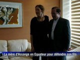 La mère de Julian Assange en Equateur pour défendre son fils