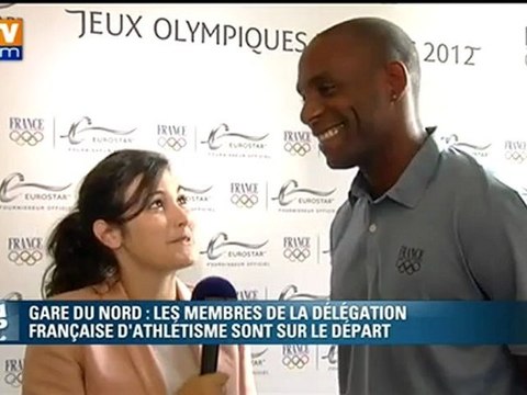 JO : gare du nord, la délégation d'athlétisme en partance pour Londres