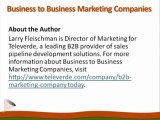 Business to Business Marketing Companies: How to Ensure Your Strategies Boost Sales