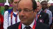 Le Président aux côtés des athlètes olympiques français à Londres