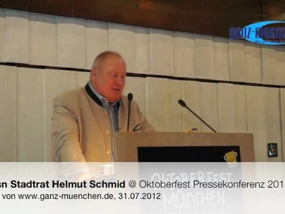 Vorgestellt: oktoberfest 2012 - wiesnstadtrat helmut schmid @ wiesn-pressekonferenz