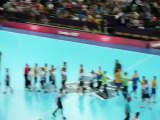 Fin du match Grande-Bretagne - Suéde   Roucoulette / Handball JO2012