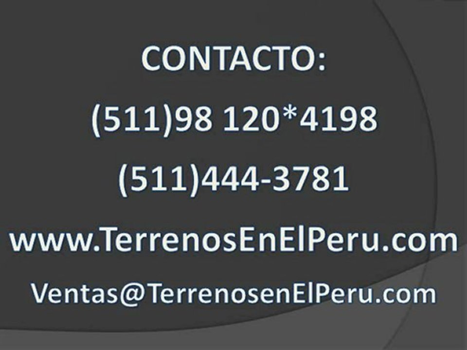 Ventas de terrenos en Lima