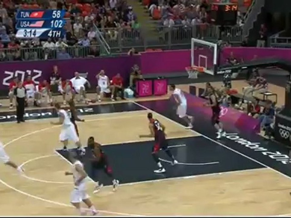 Kobe Bryant Reaction after Salah Mejri dunk Team USA tunisia