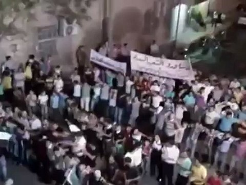 Syria فري برس حلب الباب مسائية رائعة ابتهاجاً بتحرير المدينة 30 7 2012 Aleppo