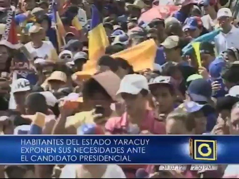 Así fue el recorrido del candidato Capriles Radonski este martes en Yaracuy