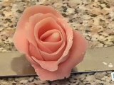 Gâteau: faire une rose en pâte d'amande