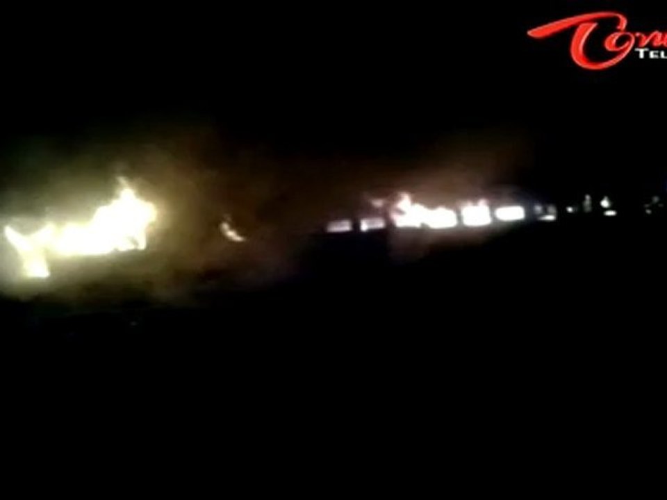 Live Footage - Tamilnadu Express Fire Accident