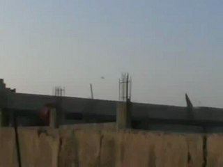 Syria فري برس  حمض الطيران الحربي فوق مدينة تدمر   1 8 2012 Homs