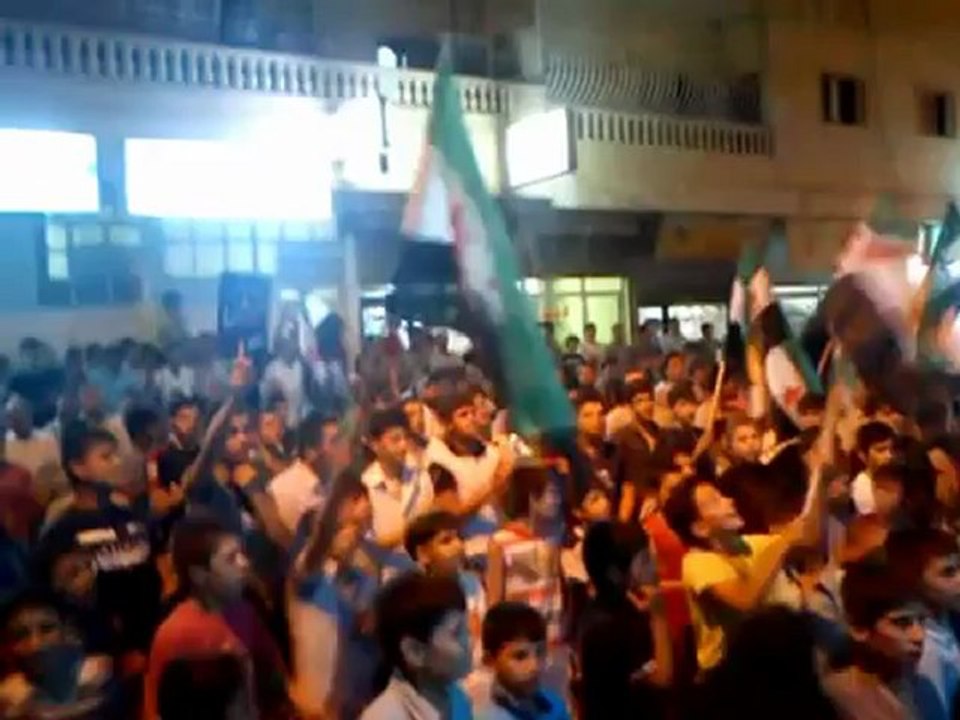 Syria فري برس  ريف حلب  كوباني  مظاهرة مسائية 31 7 2012 Aleppo