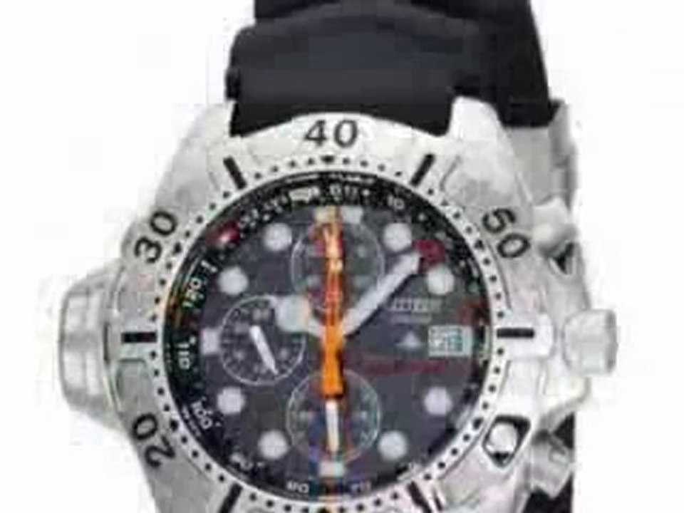 Citizen Men's BJ2000-09E Eco-Drive Aqualand Stainless Steel Black Rubber Dive Watch Review