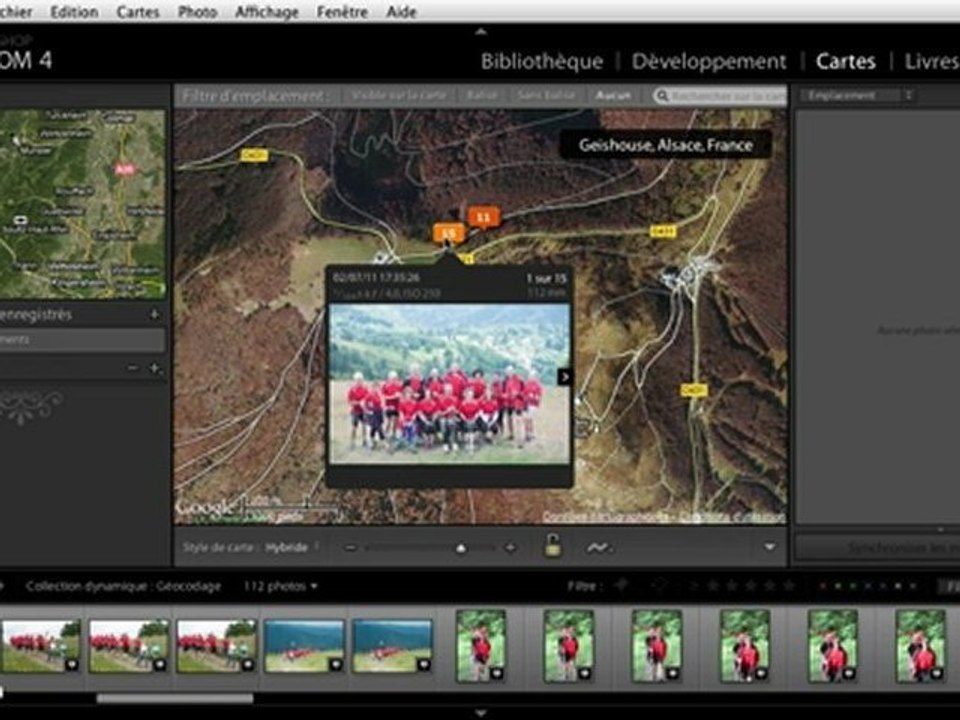 Adobe Lightroom 4 : Géocodage d'images avec coordonnées GPS