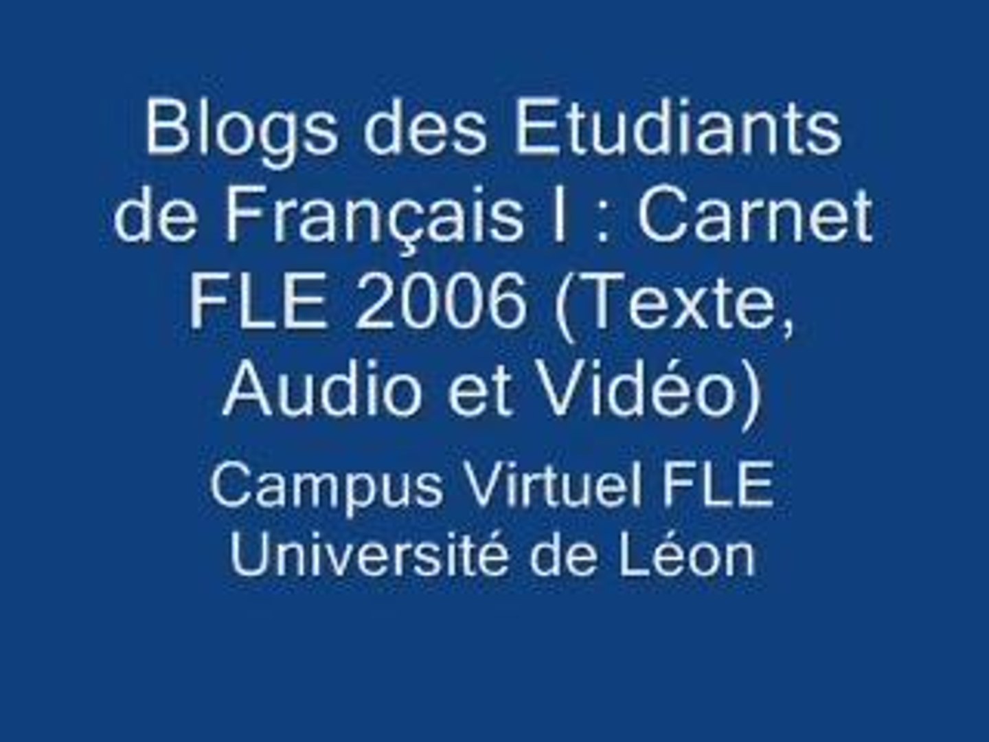 ⁣Blogs du Campus Virtuel FLE