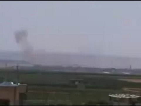 Syria فري برس درعا طفس تحليق للطيران العمودي وقصف على اليادودة 1 8 2012 Daraa