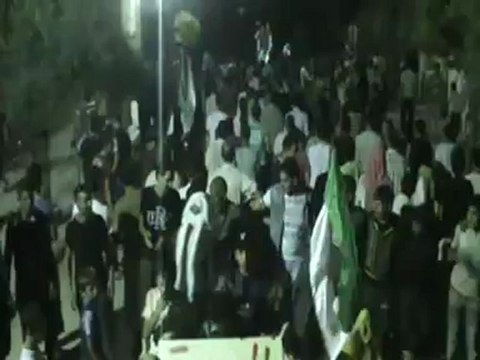 Syria فري برس حماه المحتلة مظاهرة طريق حلب الجديد 1 8 2012 Hama
