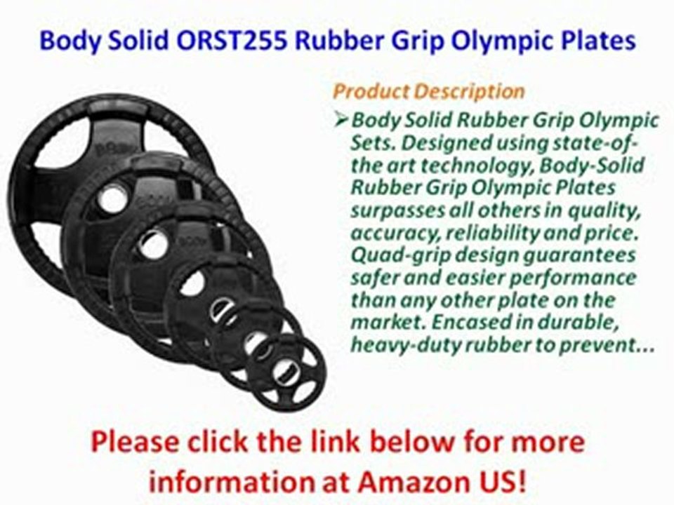 Body Solid ORST255 Rubber Grip Olympic Plates