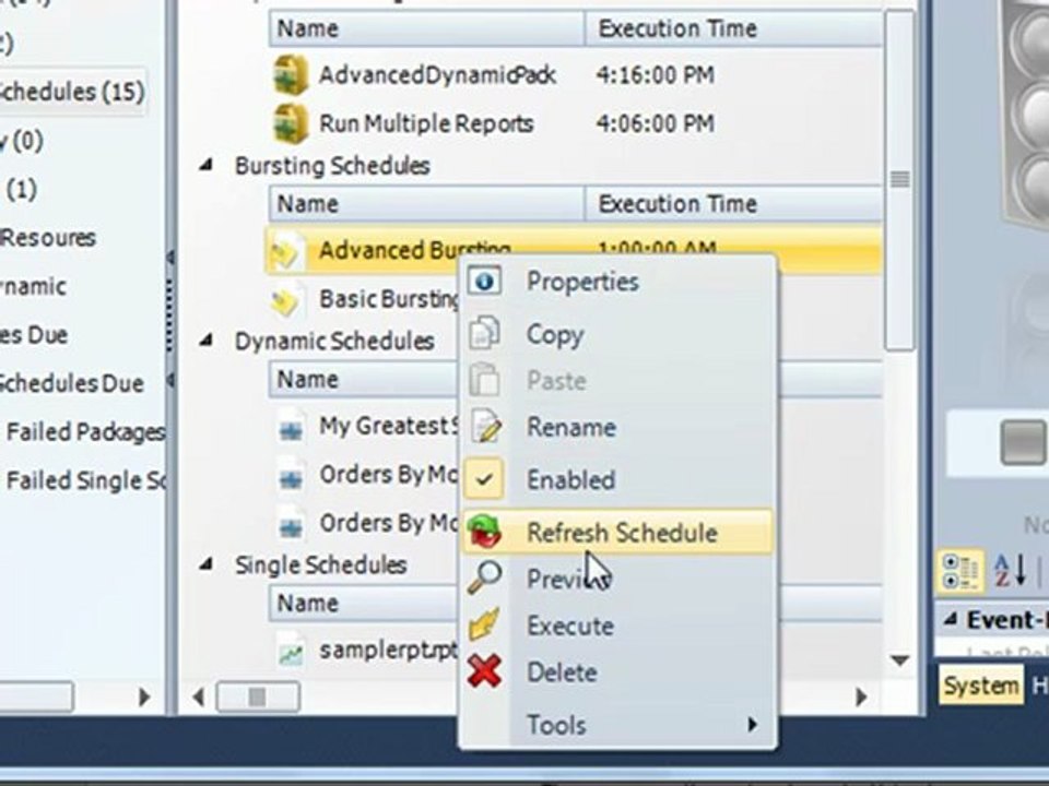CRD 7: "Bursting" schedules - Advanced