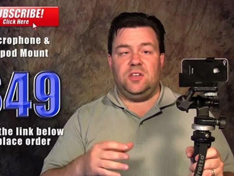 iPhone Tripod Mount & iPhone Lapel Microphone Kit | iPhone Lavalier Mic