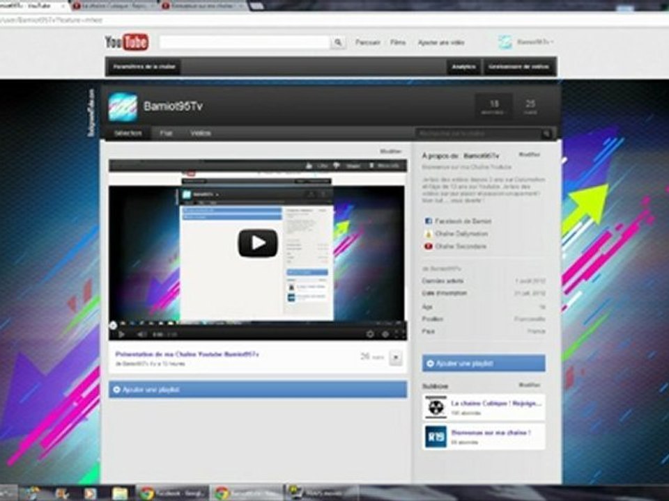 Lancement de ma chaîne Youtube | Pause sur Dailymotion
