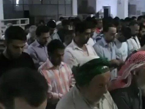 Syria فري برس حلب ديرجمال الشهيد محمد أحمد عبوش الصلاة على الجنازة 1 8 2012 Aleppo