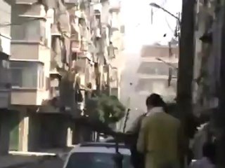 Syria فري برس  حلب صلاح الدين آثار القصف العنيف وسقوط قذيف  1 8 2012 Aleppo