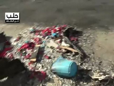 Syria فري برس حلب المشهد سقوط القذائف على الحي 1 8 2012 Aleppo