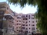 Syria فري برس حلب  صلاح الدين أحد المباني التي طالها القصف31 7 2012  Aleppo