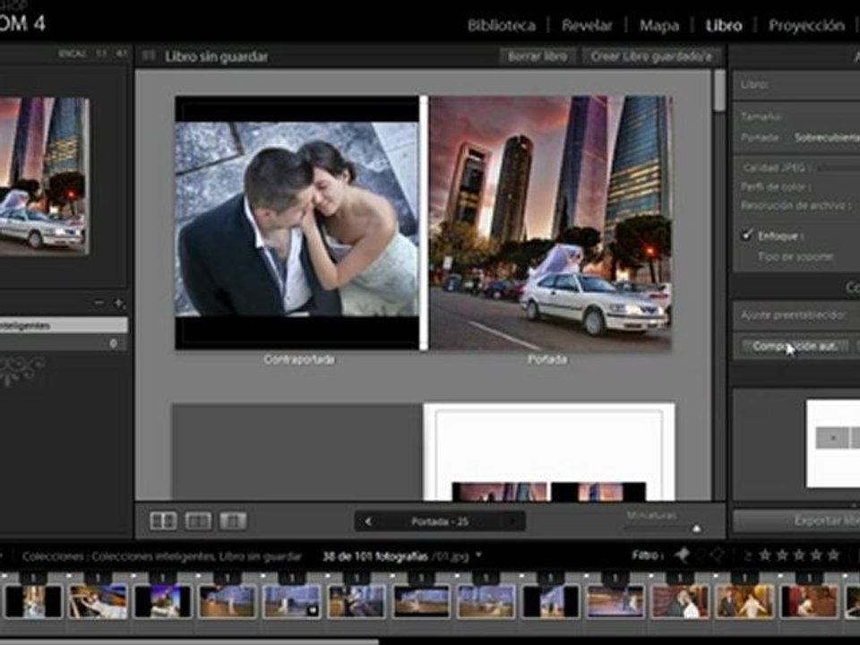 Album de boda automatico con lightroom