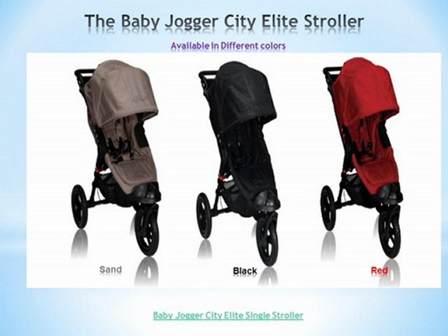 The Baby Jogger City Elite Stroller Features - video Dailymotion