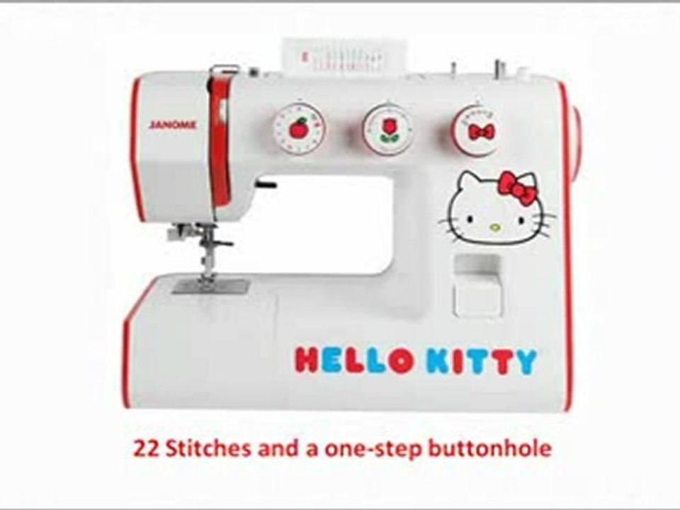 Janome 15822 Hello Kitty Sewing Machine with 22 built in stitches and a one-step buttonhole Best Price