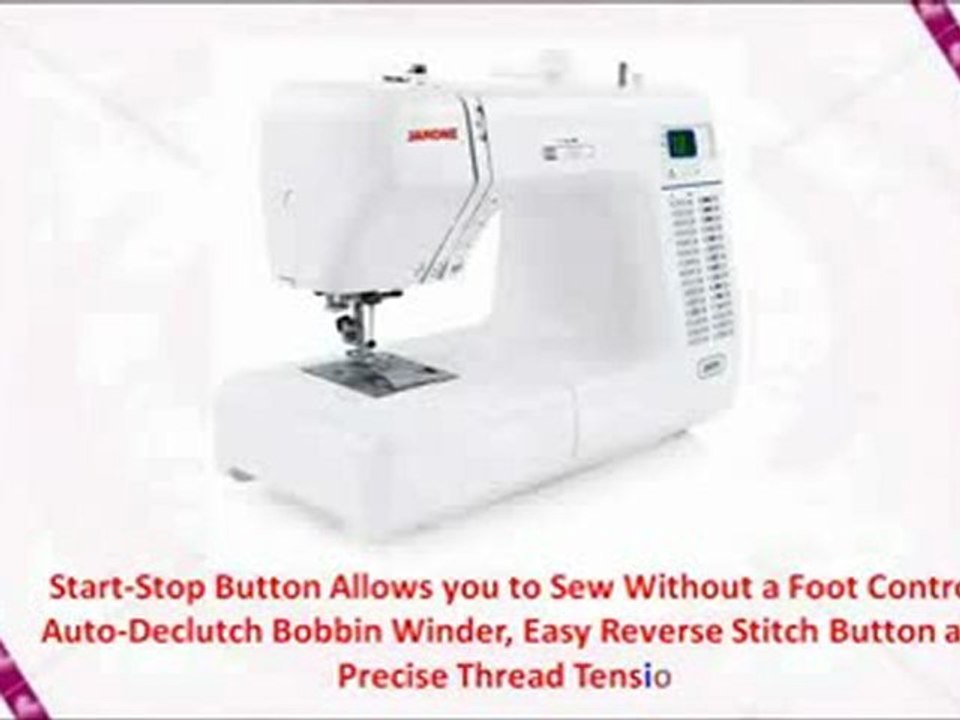 Janome 8077 Computerized Sewing Machine with 30 Built-In Stitches For Sale