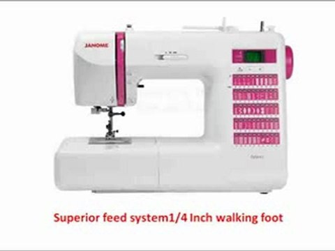 Janome DC2012 Decor Computerized Sewing Machine with 50 Built-In Stitches w/ Hard Case + Walking Foot + 1/4 Foot and More!