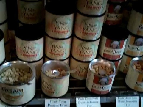 Sampling Some Peanuts At A Peanut Store - Terrance tries some spicy peanuts. Small Business.