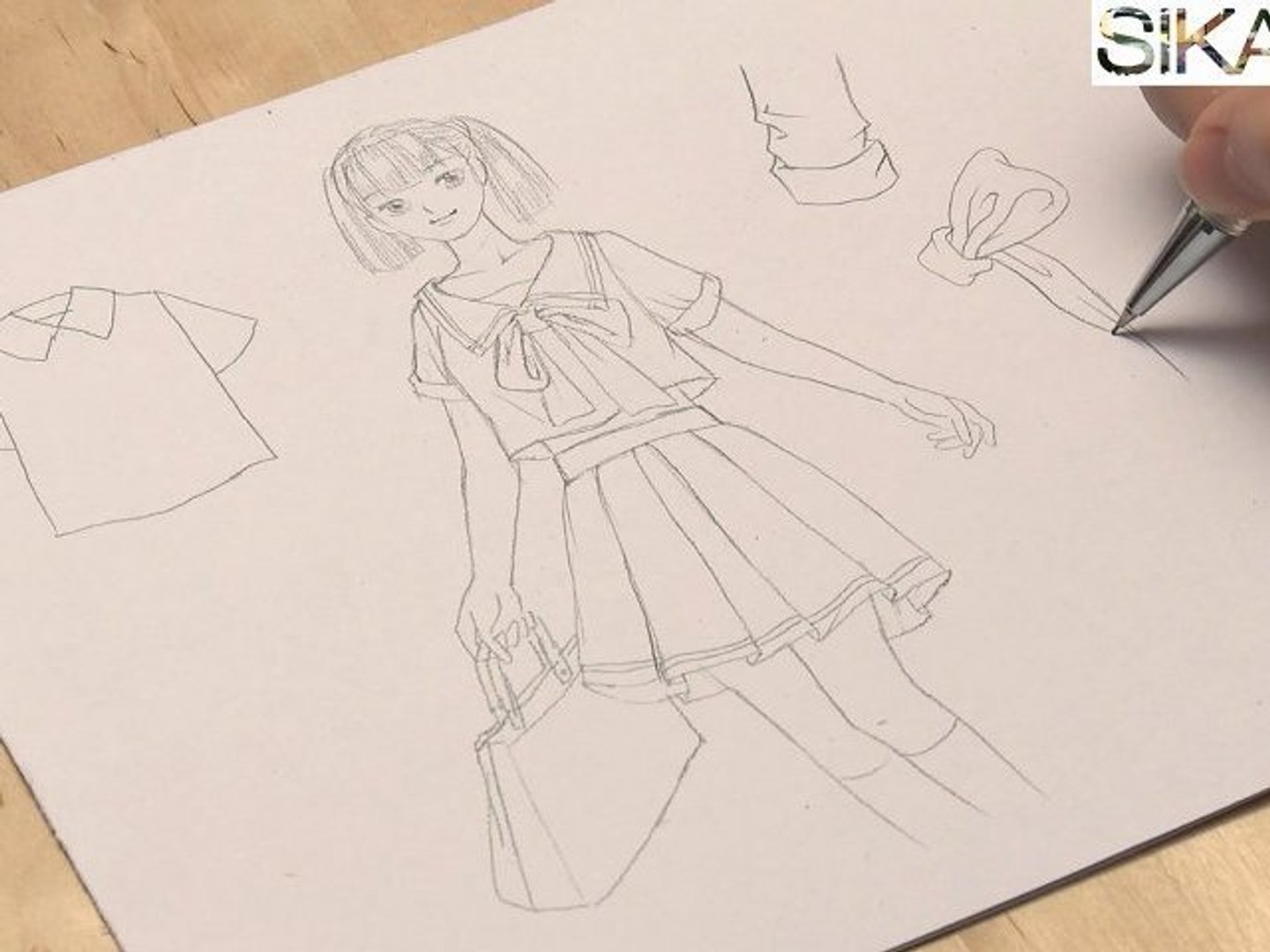 Comment dessiner une fille en uniforme ? - HD - Vidéo Dailymotion