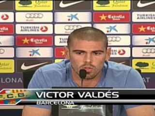 Valdes colpito da Neymar