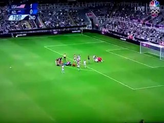 Alex Morgan Knees New Zealand Keeper in the Face