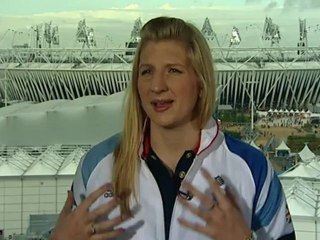 Rebecca Adlington talks after winning her second Bronze
