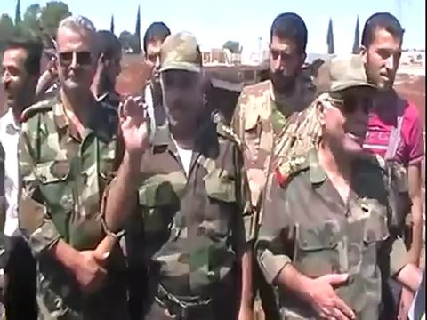 Syria فري برس حلب عندان العميد مصطفى الشيخ يزور عندان المحررة Aleppo