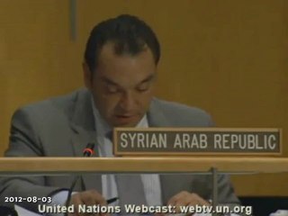 AG ONU Réponse du représentant de la SYRIE à diverses mises en cause dont ISRAËL