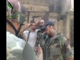 Syria فري برس دمشق  كتيبة هارون الرشيد  أسر مصور قناة الاخبارية السورية 4 8 2012 Damascus