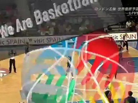 女子バスケ 日本vs韓国 韓国選手のラフプレー